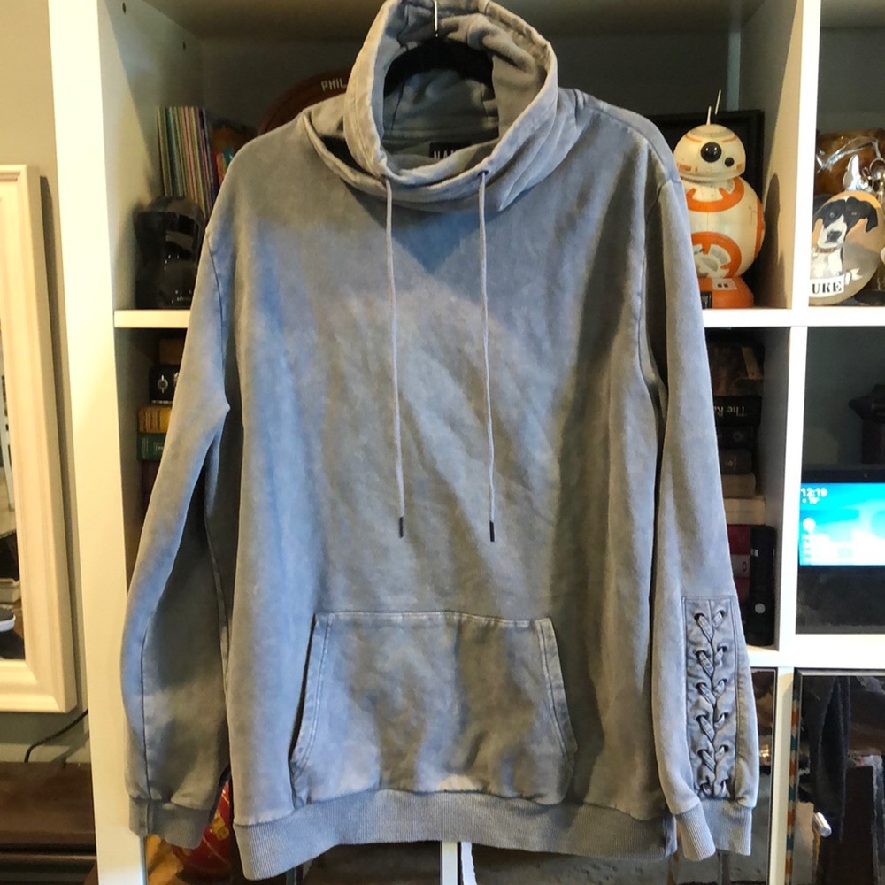 nANA JUDY Funnel Neck Sweatshirt with braided sleeve design